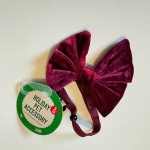 Velvet Burgundy Bow Hair Accessory for Kids